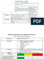 Cuaderno de Campo Del 07 Al 25 de Agosto