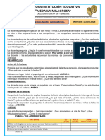 Sesión - Leemos Un Texto Descriptivo - Miércoles 15 - 05 - 2024 - COM