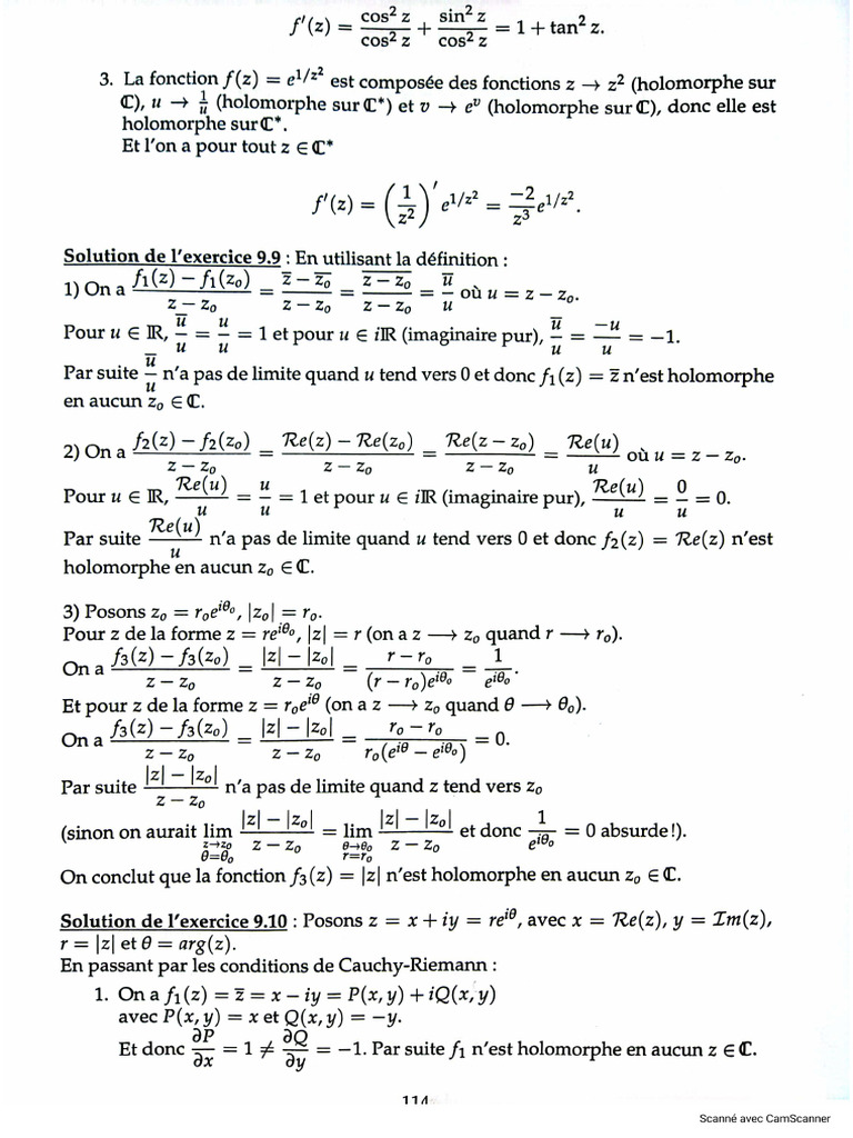 Correction TD 5 Complexe | PDF