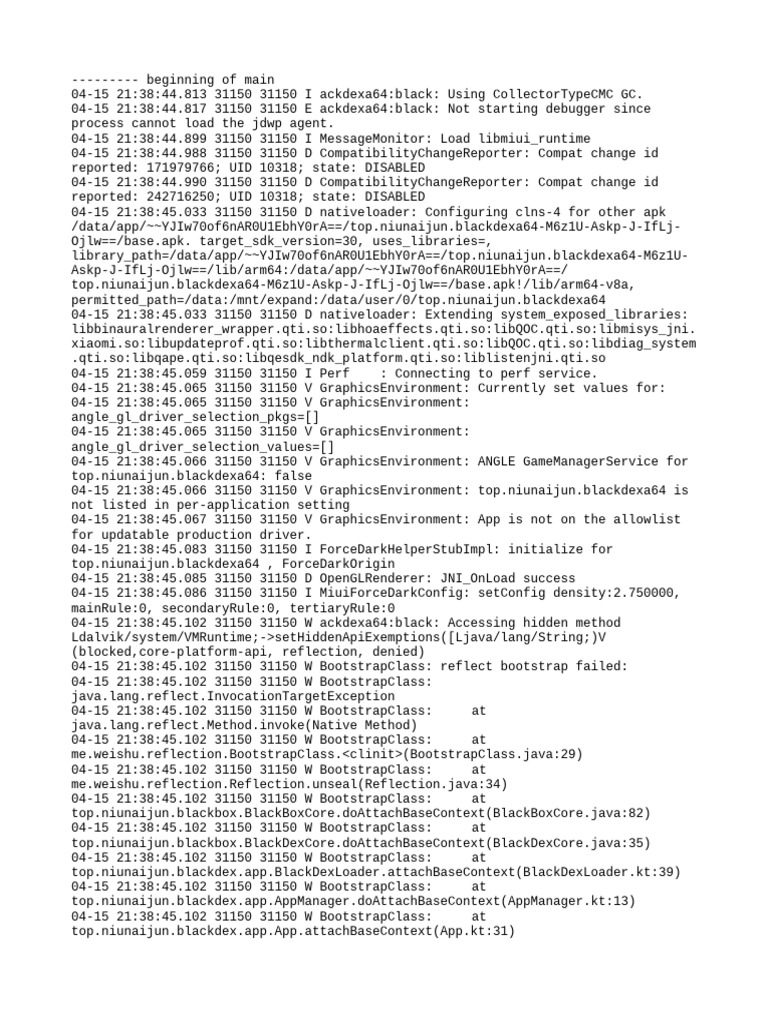 BlackDex 64 APK Debugging Issues | PDF | Software | Computing
