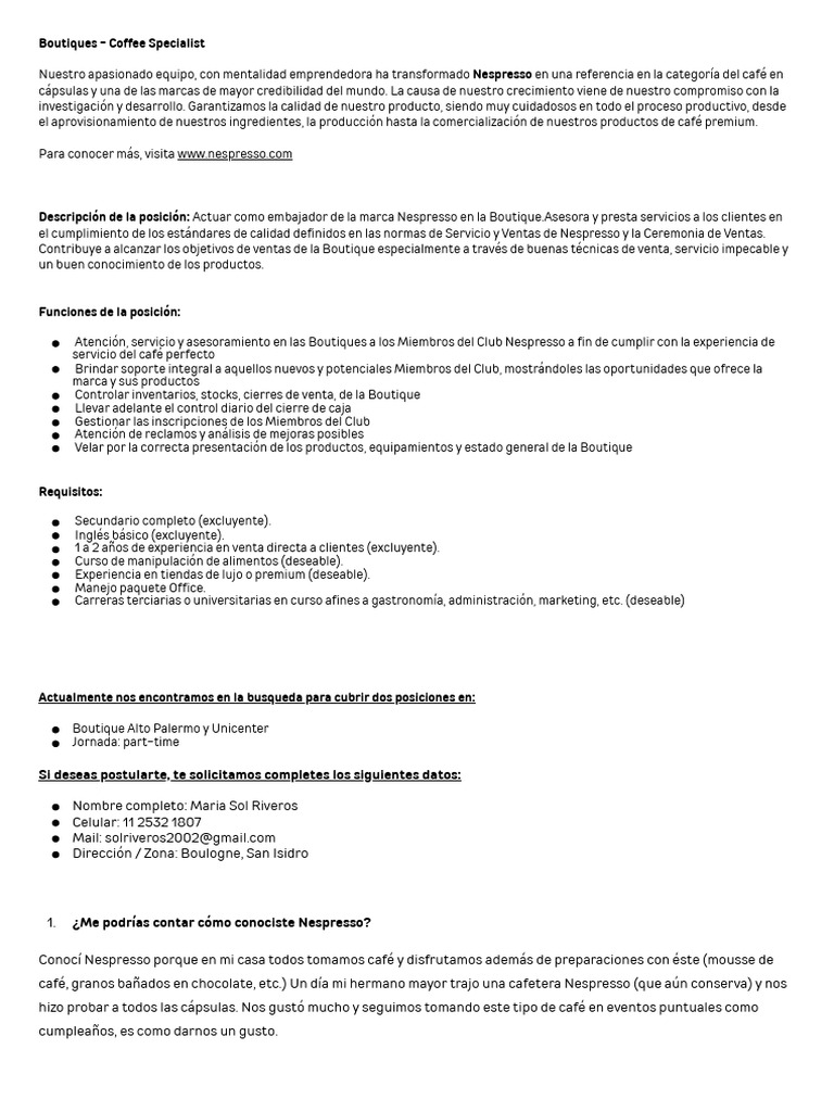 Pre Screening Examples