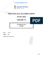 GP Maths Grade 11 June 2023 P2 and Memo