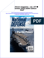 Full Ebook of National Defense Magazine Vol 107 826 September 2022 826Th Edition Staff Online PDF All Chapter