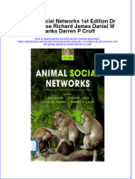 Full Ebook of Animal Social Networks 1St Edition DR Jens Krause Richard James Daniel W Franks Darren P Croft Online PDF All Chapter