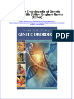 Full Ebook of The Gale Encyclopedia of Genetic Disorders 5Th Edition Brigham Narins Editor Online PDF All Chapter