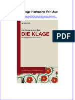 PDF of Die Klage Hartmann Von Aue Full Chapter Ebook