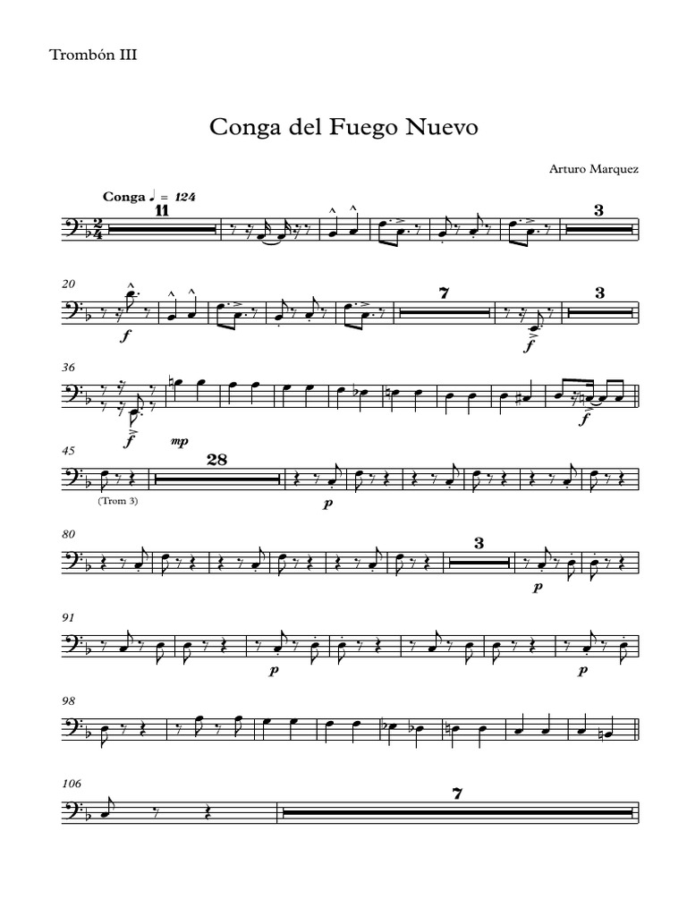 Conga del Fuego Nuevo Trombón III PDF
