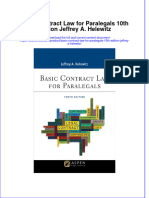 Download full ebook of Basic Contract Law For Paralegals 10Th Edition Jeffrey A Helewitz online pdf all chapter docx 