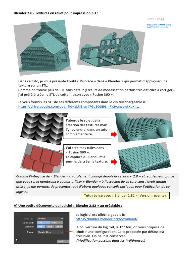 Textures en relief pour Blender 2.8 | PDF | Blender | Infographie