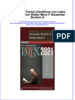 PDF of Edicion de Textos Cientificos Con Latex 2021St Edition Walter Mora F Alexander Borbon A Full Chapter Ebook