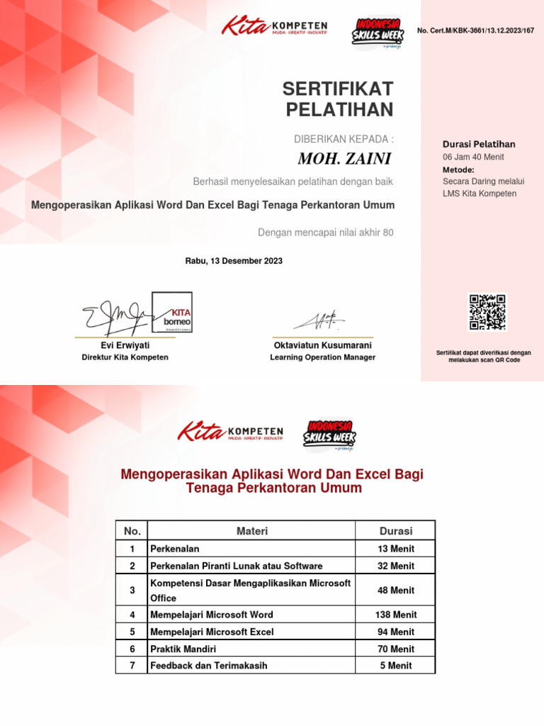 sertifikat microsoft office PDF