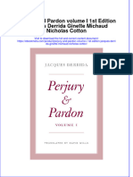 Full Ebook of Perjury and Pardon Volume I 1St Edition Jacques Derrida Ginette Michaud Nicholas Cotton Online PDF All Chapter