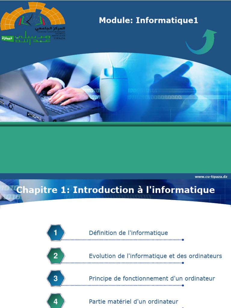 Introduction à l'informatique et ordinateurs | PDF | Informatique ...