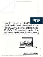 How To Convert A Color PDF To Black and White in Preview For Mac