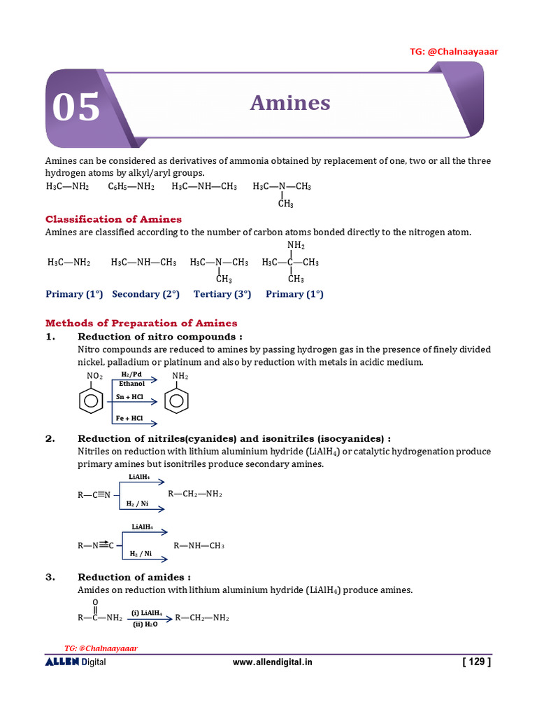AMINES | PDF | Amine | Chemical Compounds