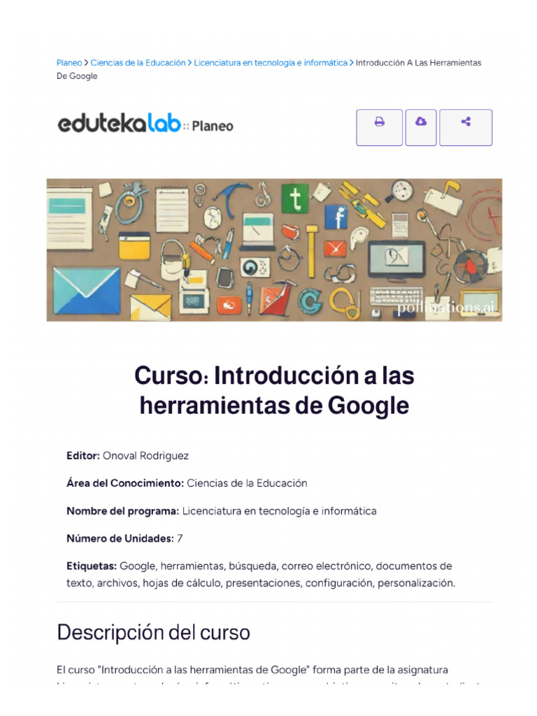 Introducción A Las Herramientas de Google | PDF