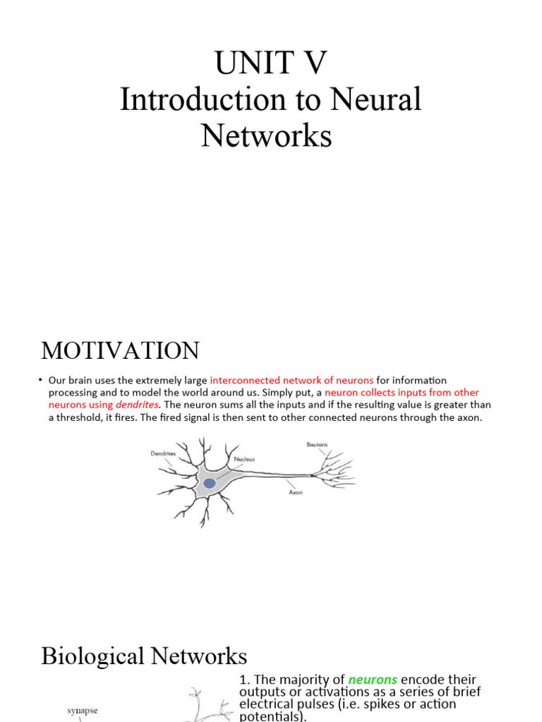 Introduction to Neural Networks | PDF | Neuron | Artificial Neural Network