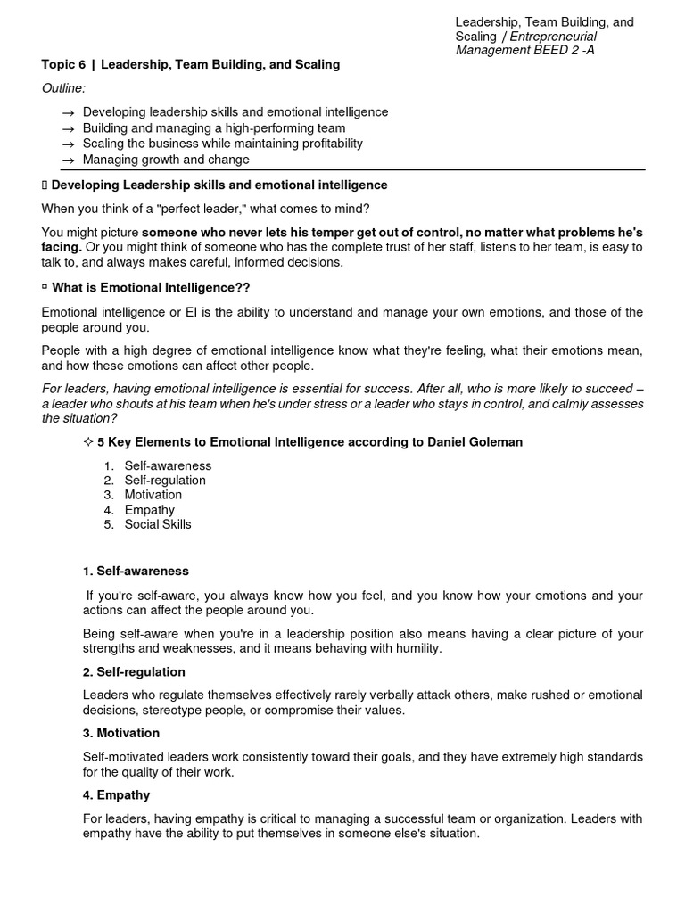 Topic 6 leadership download free pdf emotional intelligence