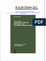 PDF of Elektronik Fur Den Physiker Teil V Mikrowellenelektronik Harry Pfeifer Full Chapter Ebook