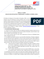 Edital n 01 2020 Mobilidade Academica Discente Externa