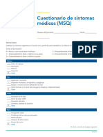 Cuestionario de Sintomas Medicos MSQ