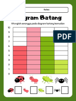 Berwarna Sederhana Diagram Batang Serangga Lembar Kerja Matematika