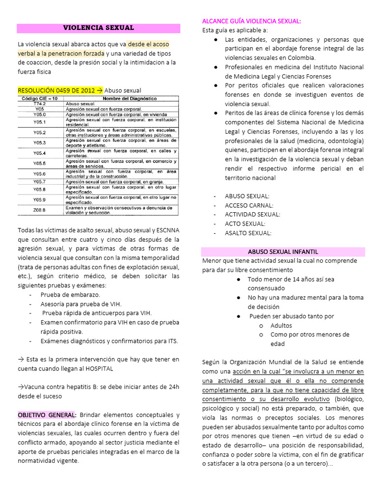 Abordaje Integral de Violencias Sexuales | PDF | Abuso sexual ...