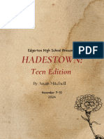 Hadestown Teen Edition Audition Packet Fall 2024