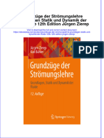 PDF of Grundzuge Der Stromungslehre Grundlagen Statik Und Dynamik Der Fluide 12te 12Th Edition Jurgen Zierep Full Chapter Ebook