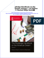 Full Ebook of The Routledge Handbook On The American Dream Volume 1 1St Edition Robert C Hauhart Mitja Sardoc Online PDF All Chapter