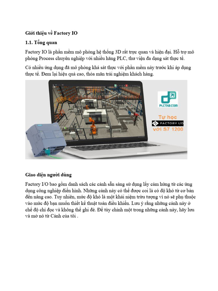 Giới thiệu về Factory IO | PDF
