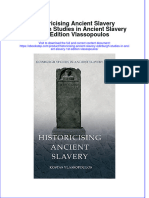 PDF of Historicising Ancient Slavery Edinburgh Studies in Ancient Slavery 1St Edition Vlassopoulos Full Chapter Ebook