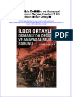 Download pdf of Osmanlida Degisim Ve Anayasal Rejim Sorunu Secme Eserleri 2 4Th Edition Ilber Ortayli full chapter ebook 