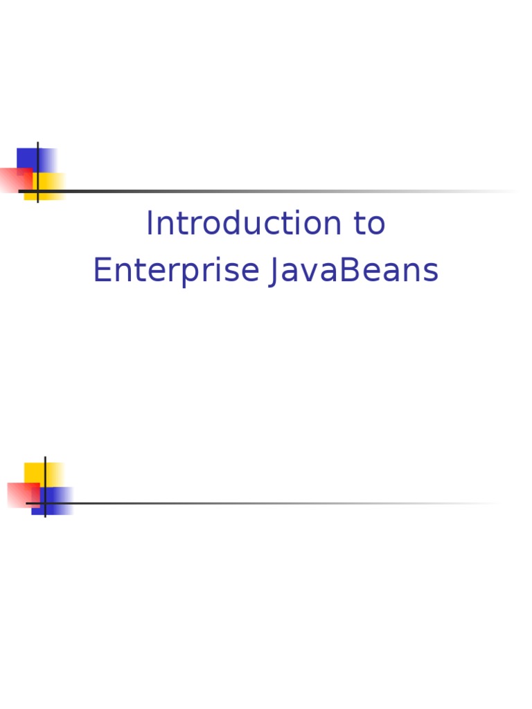 EJBPresentation | PDF | Enterprise Java Beans | Object (Computer Science)