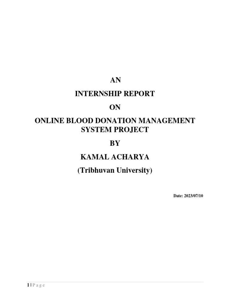 Online Blood Donation Management System Project Pdf Class Computer