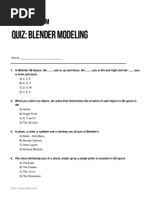 Blender Quiz - Modeling