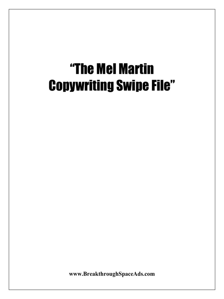 Mel Martin Swipe File | PDF
