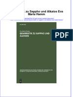 PDF of Grammatik Zu Sappho Und Alkaios Eva Maria Hamm Full Chapter Ebook