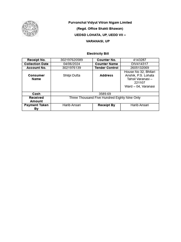Purvanchal Vidyut Vitran Nigam Limited PDF