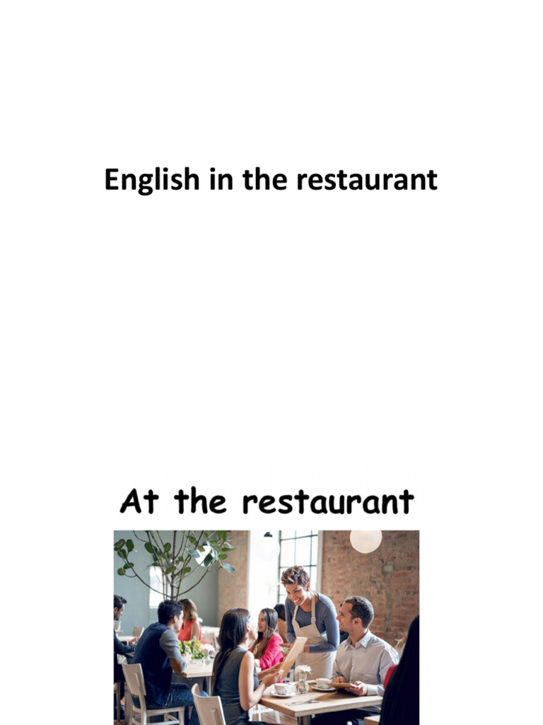 Restaurant Vocabulary Guide | PDF | Menu | Hors D'oeuvre