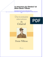 Full Download Dictionnaire Amoureux Du General 1St Edition Denis Tillinac Online Full Chapter PDF