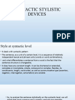 SYNTACTIC STYLISTIC DEVICES (3)