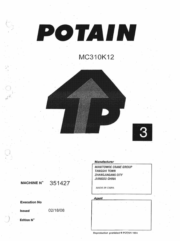 Electrical Drawing Tower Crane | PDF | Crane (Machine)
