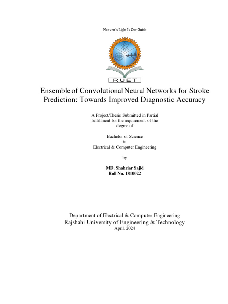 Stroke Prediction Using CNN Ensemble | PDF | Machine Learning ...