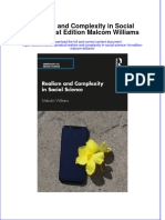 Full Ebook of Realism and Complexity in Social Science 1St Edition Malcom Williams Online PDF All Chapter