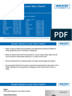Sealed Hydraulic Lever Micro Switch: Model(s) and Serial Number(s) : Models Equipped With Hydraulic Switch P/N 9770402202