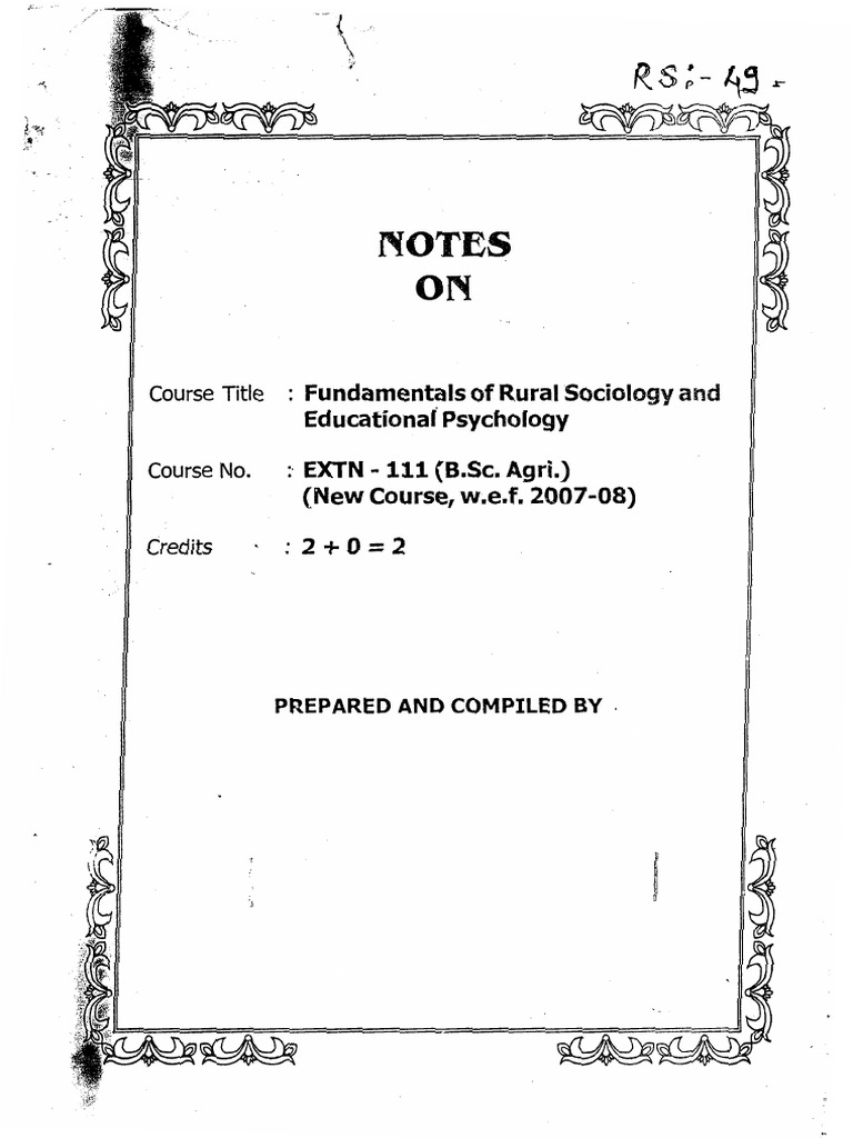 Extn 111 Printed Long Notes | PDF