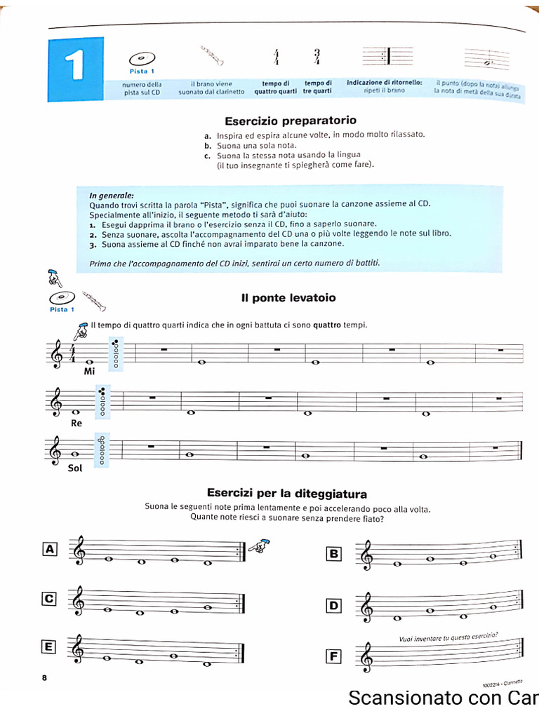 Ascolta Leggi e Suona Vol.1 Lezione 1-3 | PDF