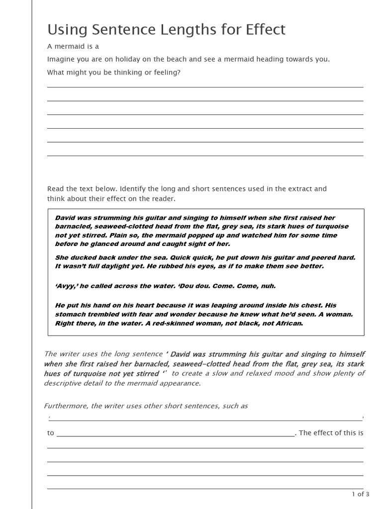 Impact of Sentence Length on Writing | PDF