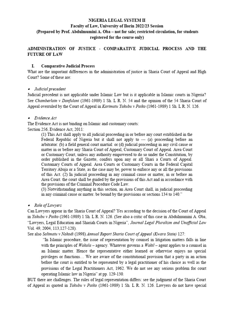 Jil 204 administration of justice comparative judicial process and